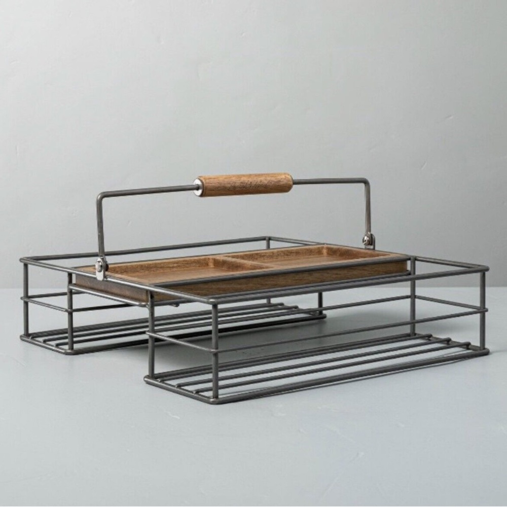 🔥Hearth & Hand Wire & Wood Entertaining Caddy